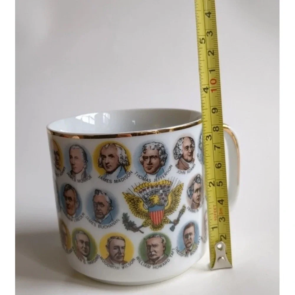 Vintage 1966 US Presidents: Washington thru LBJ Coffee Mug Chadwick Miller Japan - Picture 5 of 6